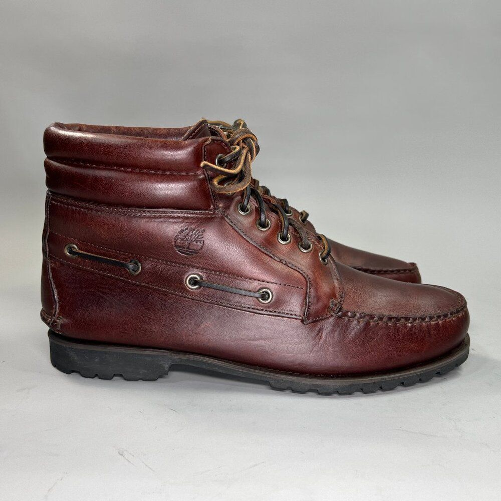 Timberland Boots Women's Size 11 Vintage Brown Leather Gore-Tex Waterproof USA‎